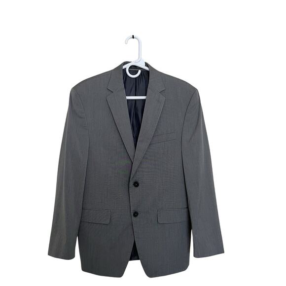 Calvin Klein | Jacket XS Gray Polyester Viscose Twill Blazer Sport Coat 36S - Picture 1 of 7